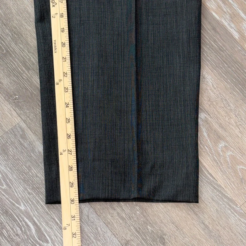 Hart Schaffner Marx Mens Charcoal Gray Pleated Dress Pants 38x30 Trousers